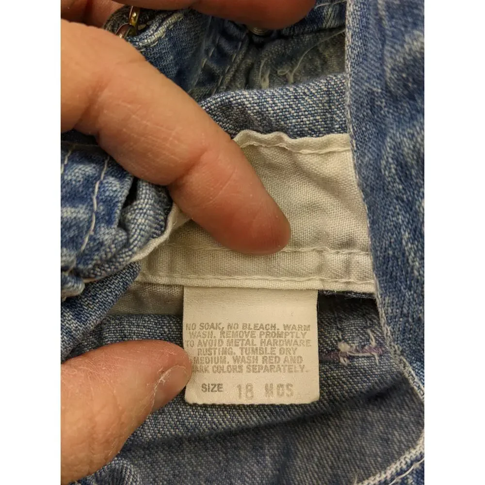 Vintage Oshkosh Jean Overalls 18 Months